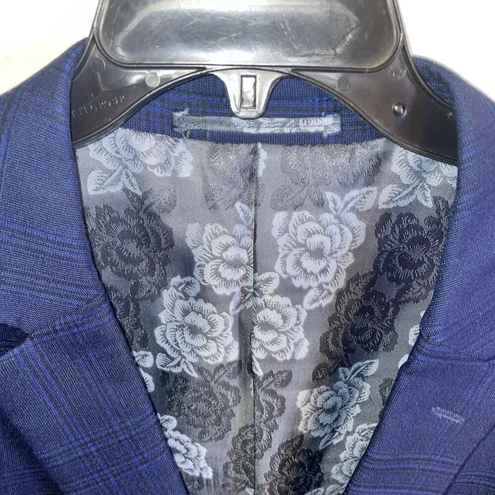 Alberto Cardinali Men’s 2 Piece Suit Size 40L Navy Blue Business Formal City